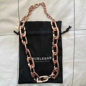 BaubleBar rose gold link necklace